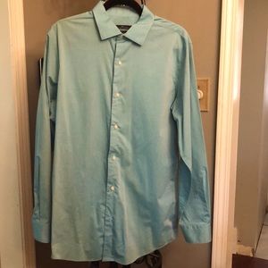 Marc Anthony teal blue dress shirt
